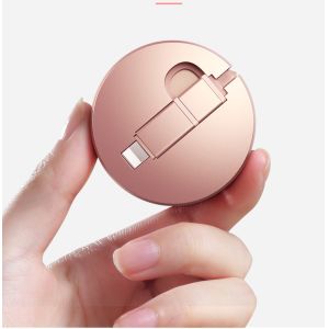 2 in 1 Fast Charging USB Data Cable for iPhoneX 6 7plus and Android rounded