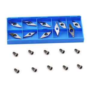 Diamond Cutting Edge Carbide Woodturning Cutters 10pcs with screws Standard