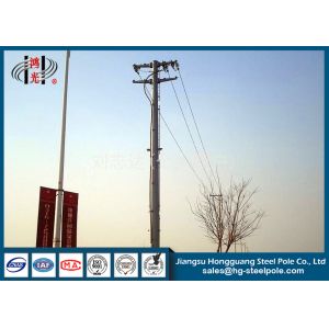 Cheap Steel Tubular Poles 35ft Transmission Line Steel Tubular Pole With Flange Connection for sale