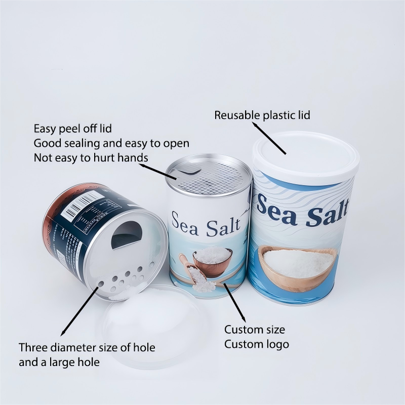 China Custom printed eco-friendly paper tube spice packaging container jar for salt sugar packaging on sale