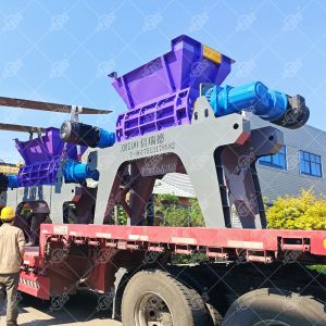 55kW Tire Shredder Machine for Recycling 2-3 Tons of Waste Tires