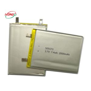 Rechargeable 3.7v Lithium Polymer Battery 2000mAh 505573 ROHS Certifications