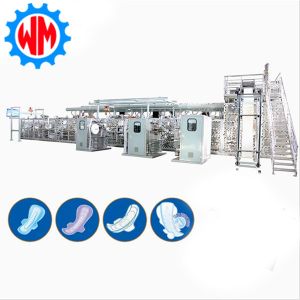 Cheap Full Servo Baby Diaper Production Line Intelligent PLC Control Womeng New Model for sale