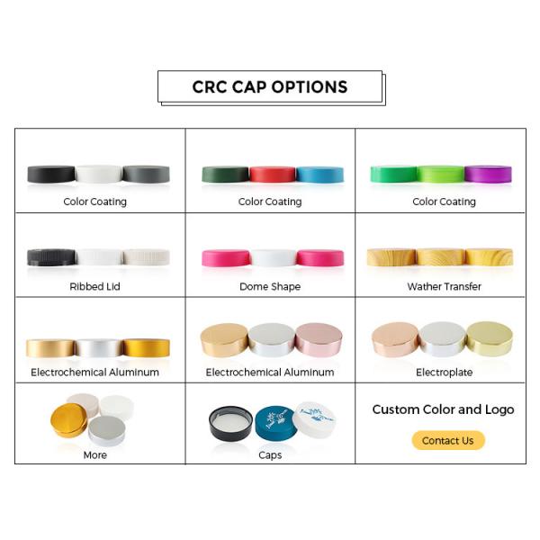 90ml 3oz Capacity Glass Weed Jar with Child Resistant Screw Cap