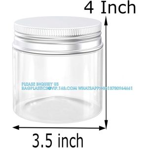 16 Ounce Plastic Jars Clear Plastic Mason Jars Storage Containers Wide Mouth