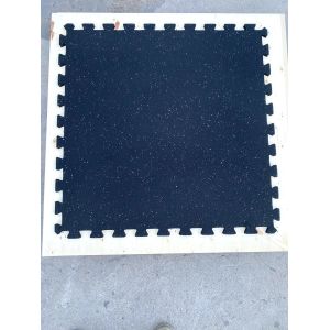 Cheap Pure Color or Black Ground Interlocking Rubber Floor Mat for Gym and Fitness Area Environmentally Friendly for sale