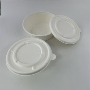 Small Disposable Biodegradable Sugarcane Bagasse Pulp Sauce Cup With Lid