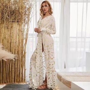 OEM Bronzing Floral Foil Polyester Woven Fabric Leaf Printing