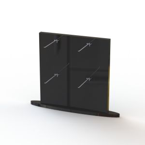 Black Count Panel 45x47cm One Side Branded Display Stands Acrylic
