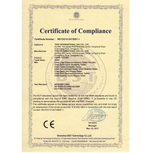 Dongguan Hust Tony Instruments Co.,Ltd. Certifications