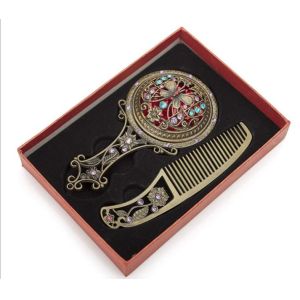 comb and mirror packaging rigid paper box horn comb pack gift box peach comb box