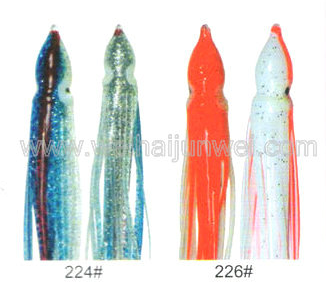 Best sale Soft squid skirt fishing lure color: 155#~330# size:3"~15"