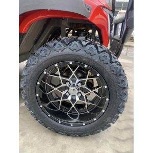 2 Seater Red Electric Hunting Golf Cart With Cooler Sound Bar Off Road Tires For