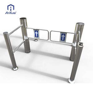 304 Stainless Steel Flap Barrier Turnstile with RS485 Communication IP54