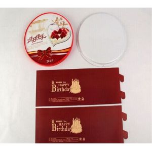 Food Grade Round Red Fold Cardboard Paper Box Packaging Decorative Cake Boxes