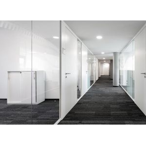 Cheap 108 Series Frameless Glass Partition Wall Transparent Room Dividers With Double 12mm Glass for sale
