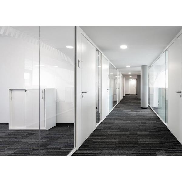 108 Series Frameless Glass Partition Wall Transparent Room Dividers With Double