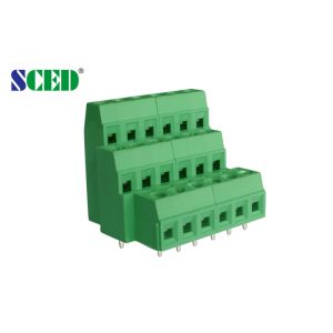 Cheap Triple Deck PCB Screw Terminal Blocks / Pitch 5.08mm European Terminal Block for sale