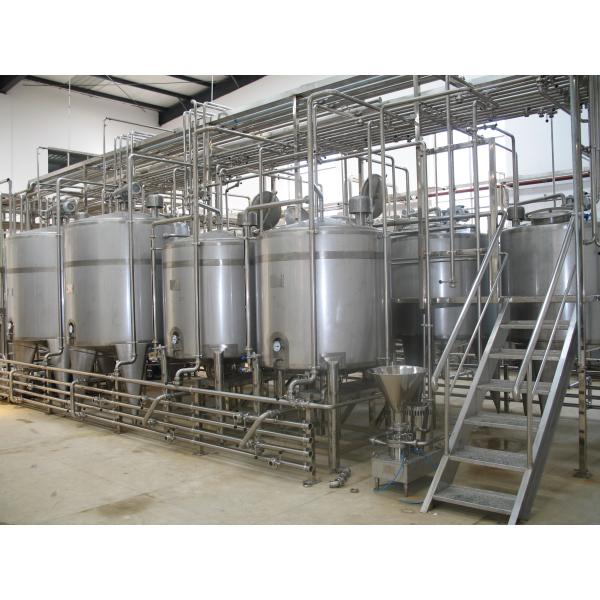 Complete Pasteurized Milk Processing Line For Whole Milk Skim Milk And Flavored