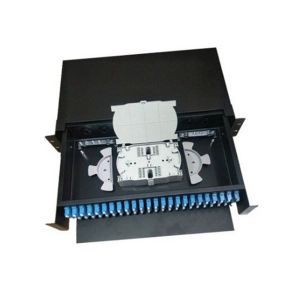 2U 1U FTTH Fiber Optic Terminal Box 24 Core LC Connector Rack Mount
