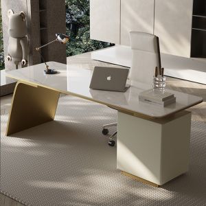 Metal High Grade Boss Computer Desk Multi Shelf Locker Study Writing Desk