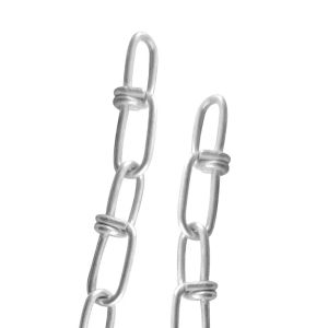 Galvanized DIN5685 Short Double Loop Link Chain Weldless Knotted Chain