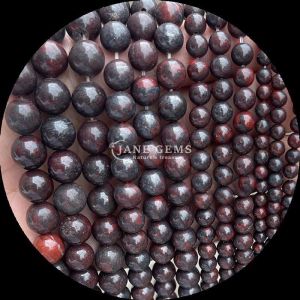 Gemstone Cut Round Gems Bead Zebra Jasper Mahagony Obsidian Various Types