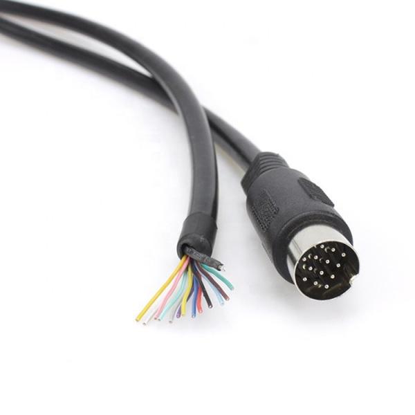 Quality Custom 1M 2M Shield 13 PIN Din Connector to Open Wire Pigtail Cable wholesale