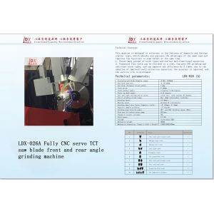 Buy cheap Servo Full CNC Front And Rear Angle TCT Saw Blade Grinding Machine LDX-026A from wholesalers