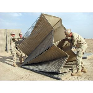 Military Welded Mesh Gabion Hesco Wall For Flood Protection