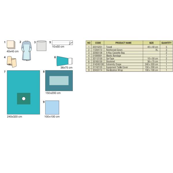 Quality ISO 13485 Single Knee O Drape With Fluid Collection For OR Room wholesale