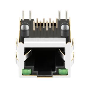 LPJE101A65NL Tab Up Green/Green LED 1X1 Port RJ45 Jack without Integrated