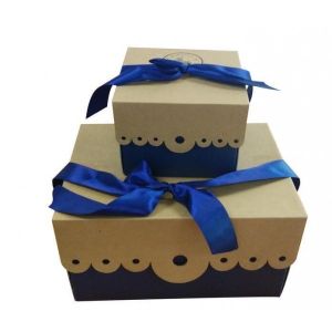 China Envitonmental Friendly Cardboard Gift Packaging Box Recyclable Brown Color on sale