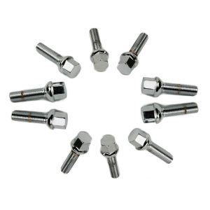 China Silver Car Tire Wheel Lug Bolts Radius R13 Ball Seat Apply To BMW Series on sale