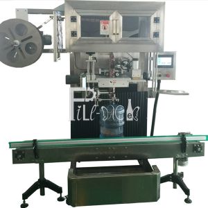 China Human Machine Screen Plastic Barrel PVC Bottle Labeller on sale