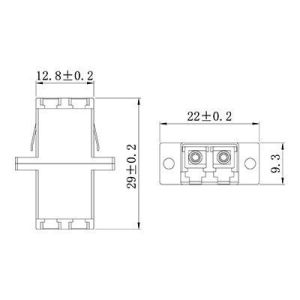 RoHS Duplex Fiber Adapter Fiber Coupler LC APC SM MM DX SX