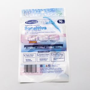 Custom Zip Lock Pouches Plastic Bags For Dental Floss Packaging Featuring