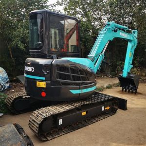 SK55SR Crawler Excavator Kobelco 5ton Mini Digger with Rubber Track Shoes in