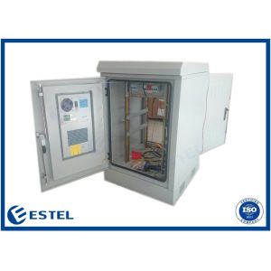 One Compartment DC48V Outdoor Telecom Enclosure Galvanized Steel Two Doors