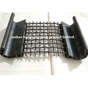 Square Hole Quarry Screen Mesh Crimped Woven Wire Mesh Trommels With Curved Hook