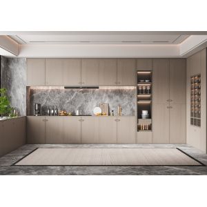 Modular Kitchen Cabinet Set with Sink Faucet and Drawer Basket