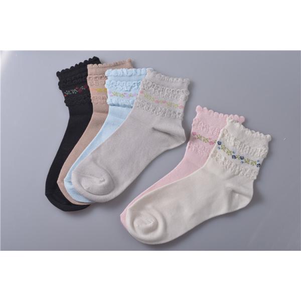Quality Elastic Persistent Pink Cotton Baby Socks With Long White Gloss Fiber wholesale