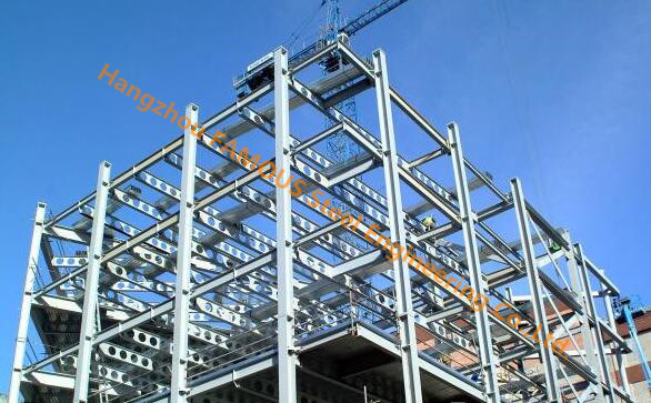 Multiple Floor Prefabricated Steel Buildings EPC Project , Galvanized Surface