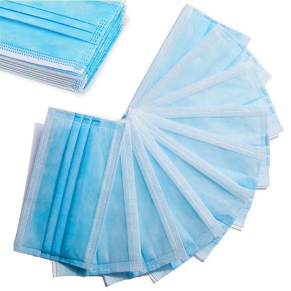 Quality type IIR Medical Melt-blown Fabric Protective Disposable 3ply Face Mask wholesale
