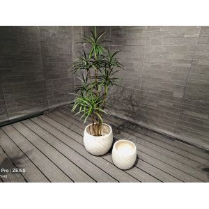 Frost and Fire Resistant Fiber Clay Planter with Smooth Surface