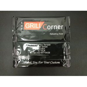 China factory single packed customized restaurant wet tissue wipe