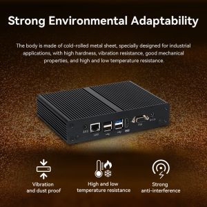 Fanless Industrial Mini PC With Intel Celeron J4125 Processor DDR3 And Dual COM