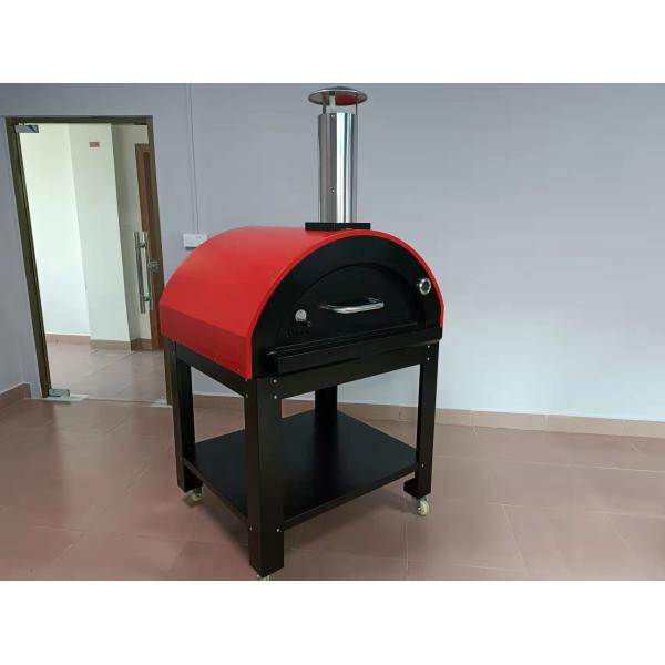 Stainless Steel Brick Wood Fired Pizza Oven Outdoor With Powder Coated Shell