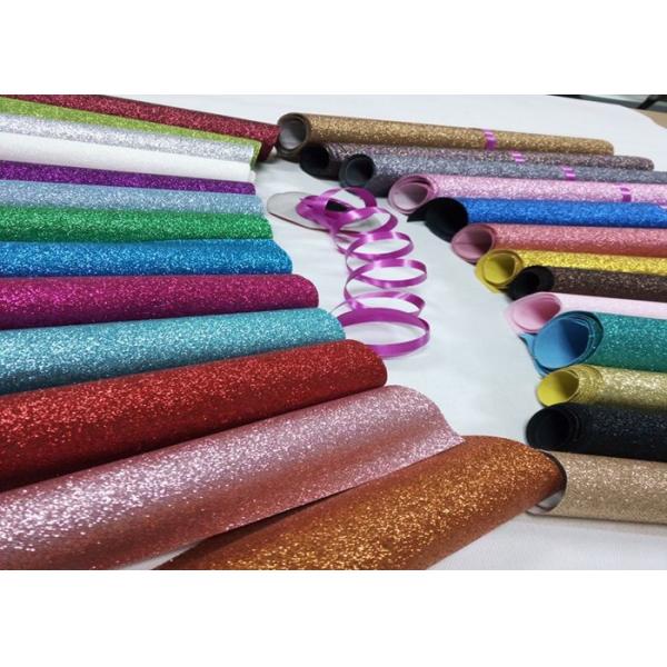Elegant Custom Glitter Wall Fabric 80g Non Woven Backing With 1/128" Glitter