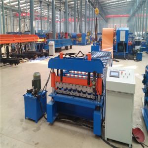 Gear Drive Roofing Sheet Roll Forming Machine High Forming Machine 30-35 m / min